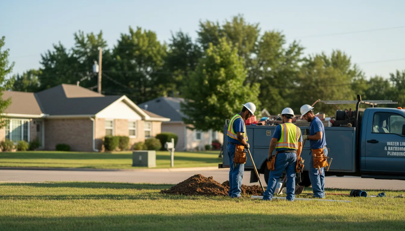 Residential water line and bathroom plumbing service in Quasqueton, IA